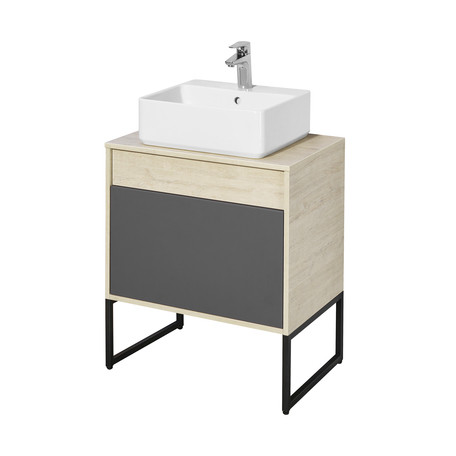 Тумба под раковину AQUATON Лофт Урбан 65 1A254001LQX60 дуб орегон/серый графит (1A254001LQX60)