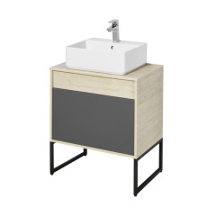 Тумба под раковину AQUATON Лофт Урбан 65 1A254001LQX60 дуб орегон/серый графит (1A254001LQX60)