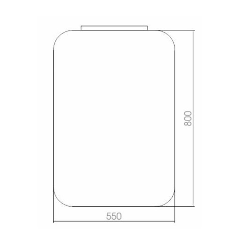 Зеркало AZARIO Агат 800х550 с навестным светильником и выключателем-датчик на движение, диммер (ФР-00000908)