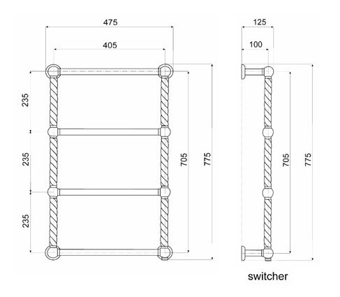Полотенцесушитель Migliore Edera ML.EDR-HY.200