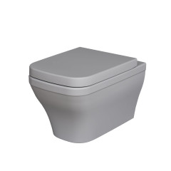 Унитаз Benefit 203T20301R (535*340*360) СЕРЫЙ МАТОВЫЙ подвесной БЕЗОБОДКОВЫЙ