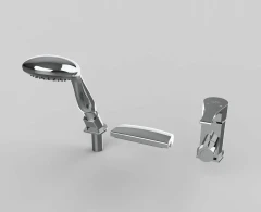 Cмеситель для акриловых ванн на 3 отверстии с душевым комплектом GPD Atros MAK67