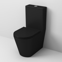 Унитаз Grossman GR-4449BMS (670*380*850) ЧЕРНЫЙ МАТОВЫЙ напольный БЕЗОБОДКОВЫЙ с тонкой крышкой