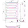 Электрический полотенцесушитель Сунержа Элегия 800х600