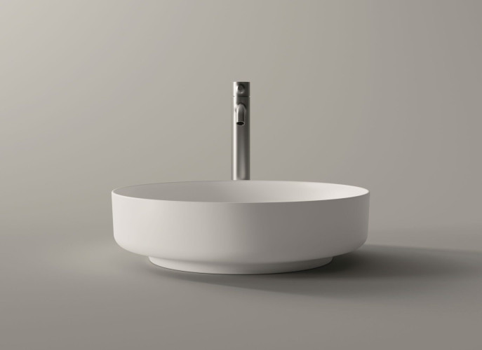 Alice Form, накладная круглая раковина Ø45х12h см, цвет белый глянцевый