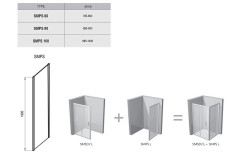 Душевая стенка Ravak SmartLine SMPS-80 R профиль Хром стекло Transparent (9SP40A00Z1)