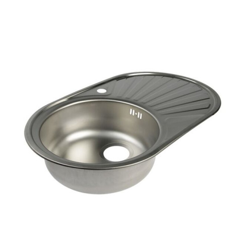 Мойка кухонная врезная 45х74 (с сифоном) левая L-274