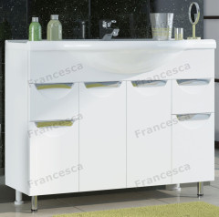 Тумба для комплекта Francesca Доминго 100 белый (2ящ+4дв)