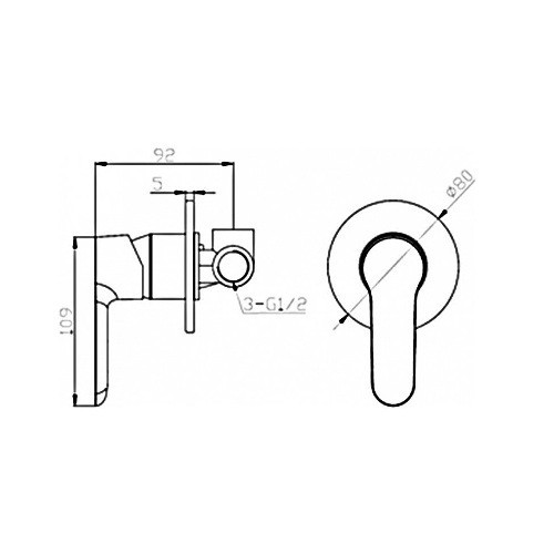 Смеситель для душа Agger Gorgeous A0240000