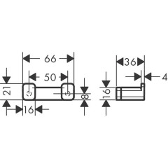 Крючок Hansgrohe AddStoris, Белый матовый (41755700)