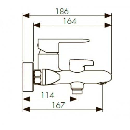 Смеситель для ванны KAISER Estilo (62022)