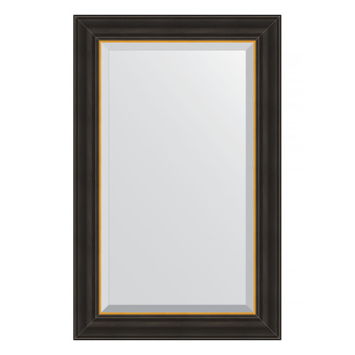 Зеркало настенное с фацетом EVOFORM в багетной раме чёрное дерево с золотом, 54х84 см, BY 3924