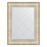 Зеркало настенное с гравировкой EVOFORM в багетной раме виньетка серебро, 70х93 см, BY 4125