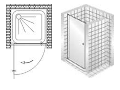 Дверь в душевой проем Vegas Eolo P 75