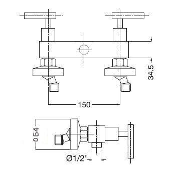 Душевая система Bugnatese Syntesi 7947C