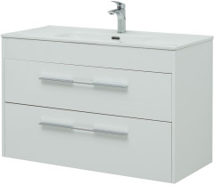 Тумба с раковиной Aquanet Августа (Flat) 100 белый