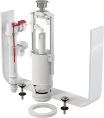 SA2000S 1/2&quot; CHROM Выпускной комплект со стоп кнопкой (одинарной), с нижней пласт. подводкой)