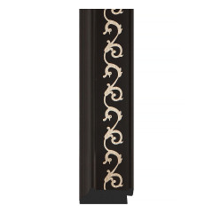 Зеркало настенное Polygon EVOFORM в багетной раме чёрный ардеко, 64х84 см, BY 7139