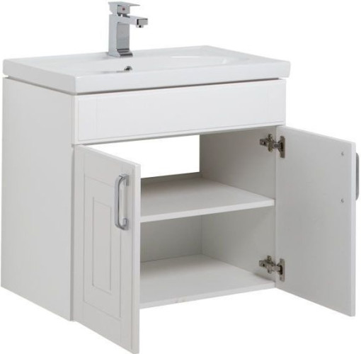 Тумба с раковиной Aquanet Рондо 70 белый (2 дверцы)