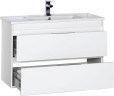 Тумба с раковиной Aquanet Тулон 100 белый