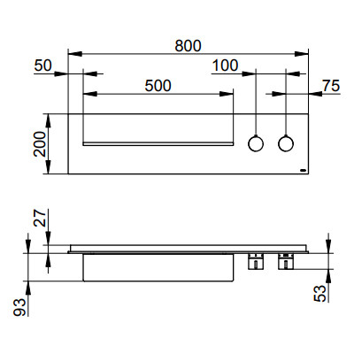 Панель для ванны и душа Keuco meTime spa с термостатом на 2 потока (нужна СЧ 56162000072) 56162013002