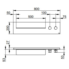 Панель для ванны и душа Keuco meTime spa с термостатом на 2 потока (нужна СЧ 56162000072) 56162013002