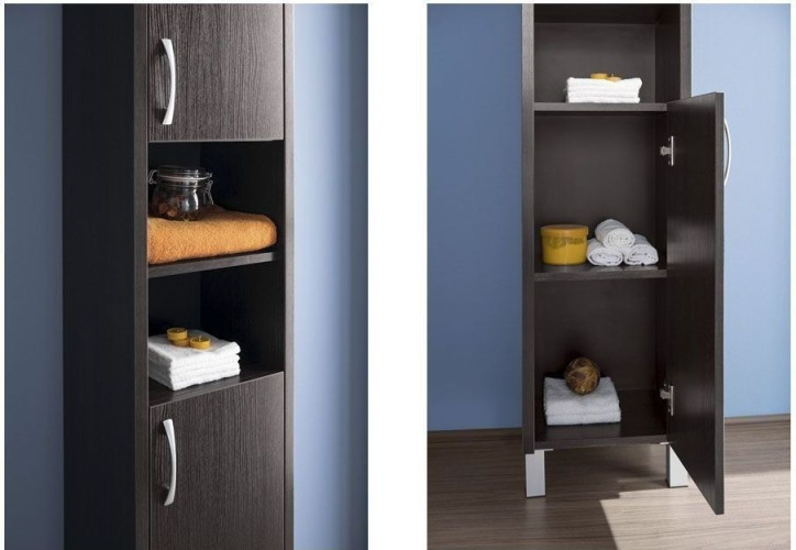 Шкаф-пенал для ванной Aquanet Донна 35 венге