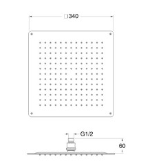 Верхний душ Cristina Sandwich PD 362