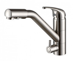 Смеситель для кухни Paulmark HESSEN, на две воды,никель, He213017-NI, Paulmark