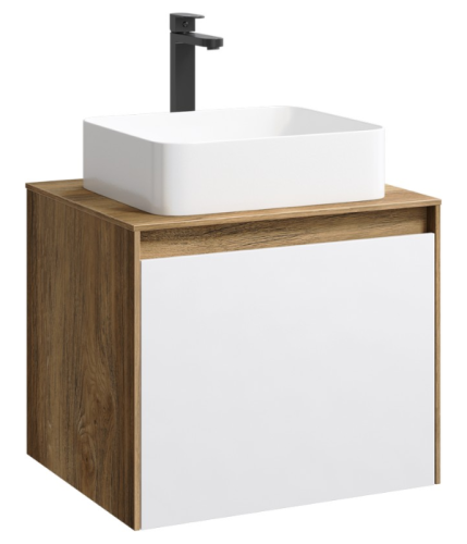 Подвесная тумба 60 см Aqwella MOB0106DB+MOB0706W