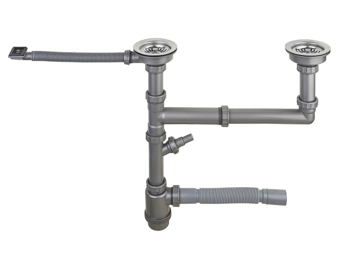 Выпуск большой двойной с переливом в комплекте с сифоном S801 G