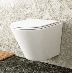 Унитаз подвесной безободковый Bauedge Nimb BK0001, белый