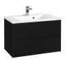 Тумба под раковину AQUATON Римини 80 подвесная, черный глянец (1A226701RN950)