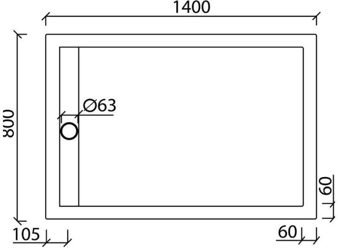 Душевой поддон Aquanet Stone Lite GB1480S 140x80 (с ножками и панелью)