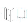 Душевой уголок RGW PA-77B L (PA-07B L + Z-050-2B + держатель O-204B) арт. 41087741-084L