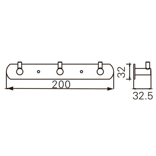 Крючок Azario NESSY, Хром (AZ-1513)