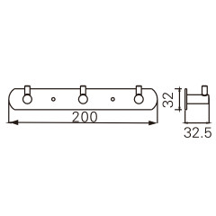 Крючок Azario NESSY, Хром (AZ-1513)