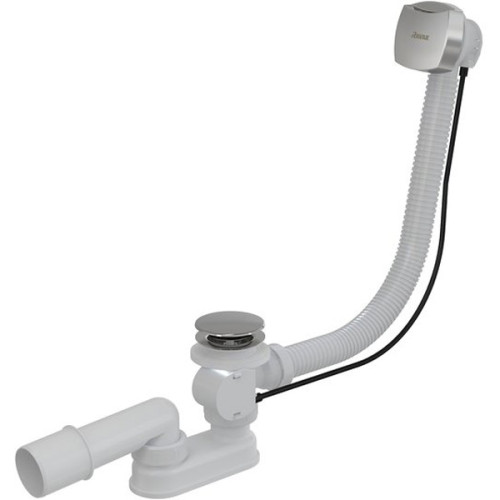 Слив-перелив Ravak для ванны полуавтомат, квадратный, хром (X01507)