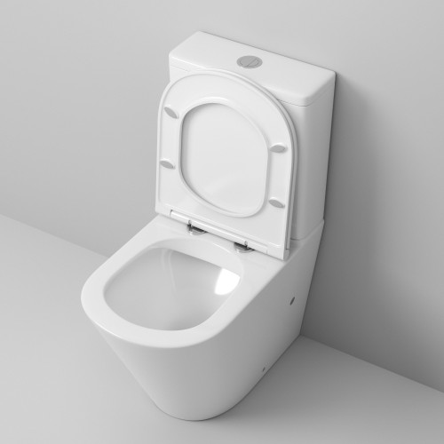 Унитаз Grossman GR-4450S (605*380*825) напольный БЕЗОБОДКОВЫЙ с тонкой крышкой