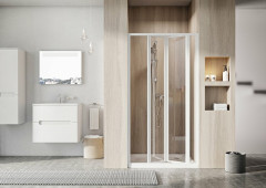 Душевая дверь Ravak складная 80х185, толщина полотна 3мм , цвет профиля белый