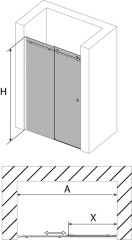 Душевая дверь AVEK GOLD A 10280 2000x1950