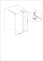 Душевая перегородка Niagara NG-683-11 BLACK (110x195)