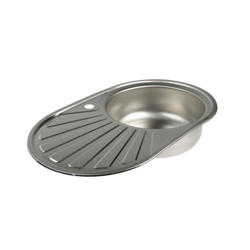 Мойка кухонная врезная 45х74 (с сифоном) правая L-274