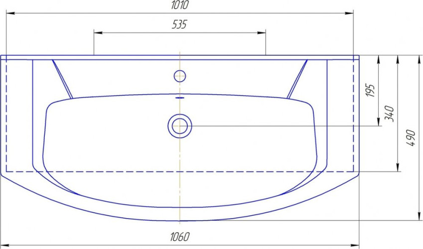 Тумба для комплекта Francesca Доминго 105 белый (2ящ+4дв)