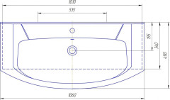 Тумба для комплекта Francesca Доминго 105 белый (2ящ+4дв)