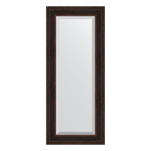 Зеркало настенное с фацетом EVOFORM в багетной раме темный прованс, 59х139 см, BY 3525