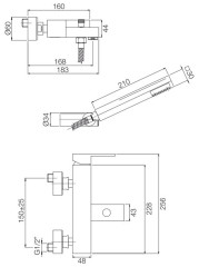 Смеситель для душа Fima Carlo Frattini Brick F3504CR