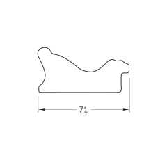 Зеркало настенное с фацетом EVOFORM в багетной раме чёрное дерево с золотом, 64х94 см, BY 3925