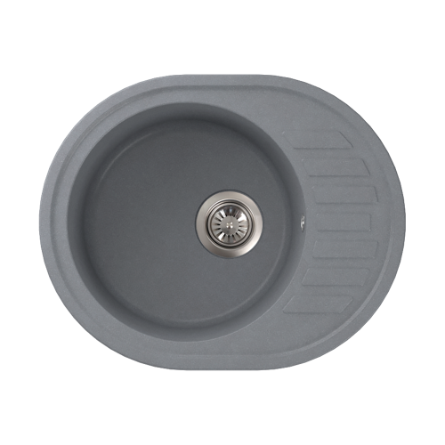 Кухонная мойка Formastone FostoGran FG 61-50, овальная с крылом, серый
