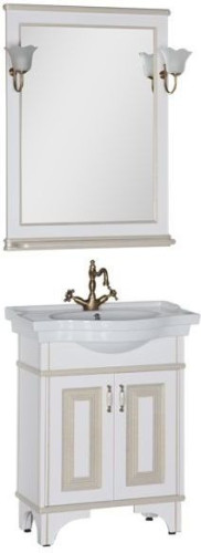 Мебель для ванной Aquanet Валенса 70 белый краколет/золото